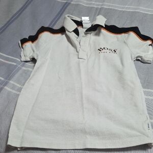 Boss Kids Polo Shirt with Black and Orange Accents